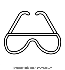 Vector Safety Glasses Outline Icon Design
