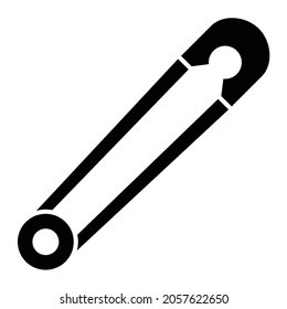 Diseño de iconos de glifo de pinzas de seguridad de vectores
