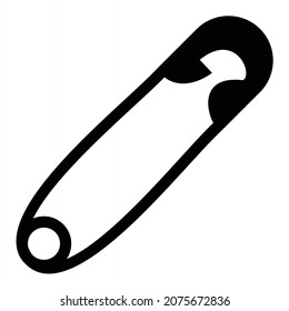 Diseño de iconos de glifo de pinzas de seguridad de vectores
