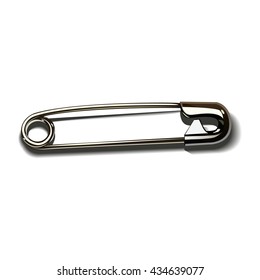 vector safety pin Isolated on white background
