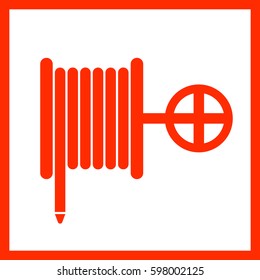 Vector safety sign fire alarm slan to extinguish fires