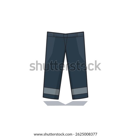 Vector safety work pants—ideal for industrial clothing designs, construction PPE kits, factory uniforms, and workplace safety illustrations.