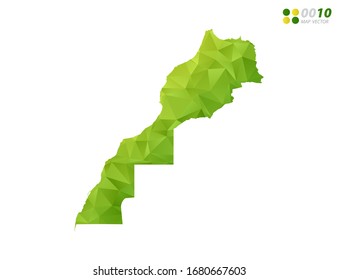 Mosaico de triángulo de polígono verde y amarillo con fondo blanco. degradado de estilo.