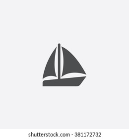 Vector sail boat Icon