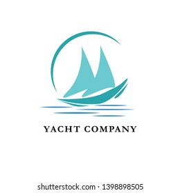 vector Sail Yacht logo design