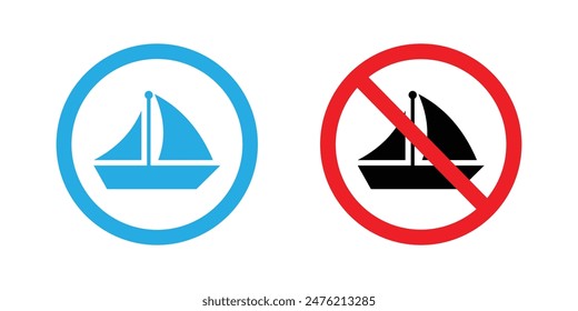 Vector Sailboat And No Sailboat Signs