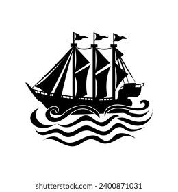 vector of sailboats in various shapes, great for icons and logos