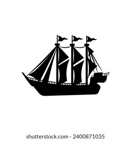 vector of sailboats in various shapes, great for icons and logos