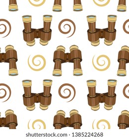 Vector Sailing Binoculars Seamless Pattern