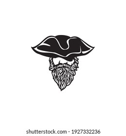 Vector sailor Captain Portrait logo concept