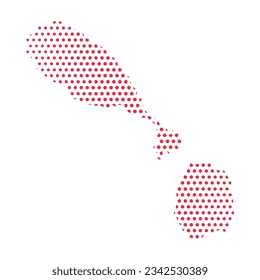 Vector Saint Kitts and Nevis Dotted Map Illustration, can be used for business designs, presentation designs or any suitable designs.