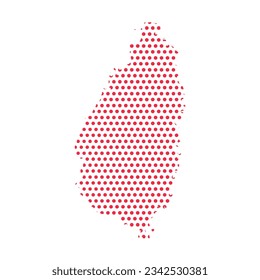 Ilustración de Mapa Detectado Vector Santa Lucía, puede ser utilizado para diseños de negocios, presentaciones o cualquier diseño adecuado.
