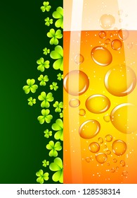 vector saint patrick's day design illustration with beer