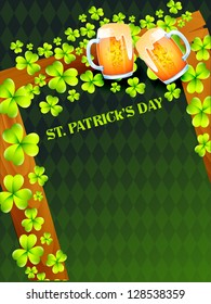 vector saint patrick's day design with beer