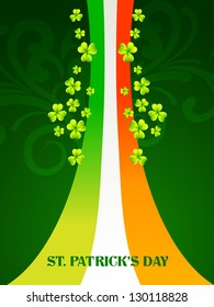 vector saint patrick's day design illustration with ireland flag