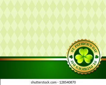 vector saint patrick's day golden label vector design