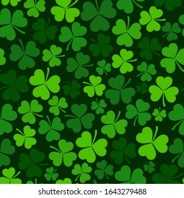 vector Saint Patrick's day seamless shamrock background