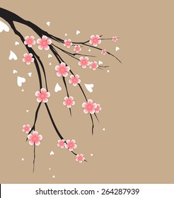 Vector Sakura background with place for text 