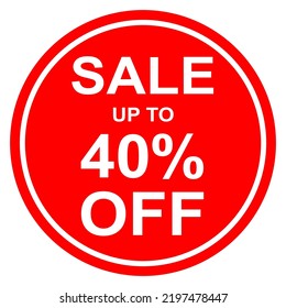 vector de venta hasta un 40% de descuento perfecto para tienda de ventas, mercado