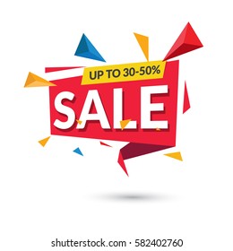 Vector sale background, banner template - up to 30-50% off. Shop now.