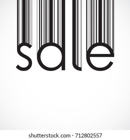 Vector sale background. Barcode style 