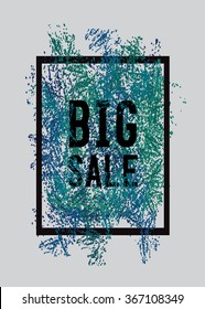 Vector sale background in frame. Sale background for you work: flyer, poster, shopping, , discount, marketing, selling,  advertising, applications document, presentation, business infographic.