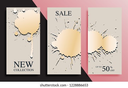 Vector sale background templates.Creative backgrounds in grunge style.