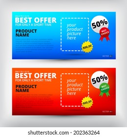 Vector sale backgrounds. Banners set. Best offer.