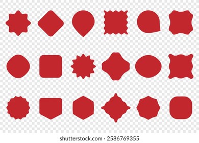 Vector sale badges. Red sale quality tags and labels