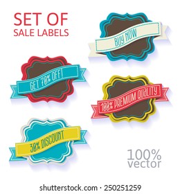 Vector sale badges text. design elements illustration