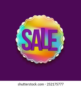 Vector sale badges text. design elements illustration