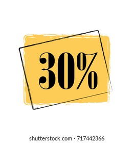Vector sale banner. Sale 30.icon