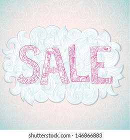 Vector sale banner background template card