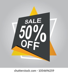 Vector sale banner design template