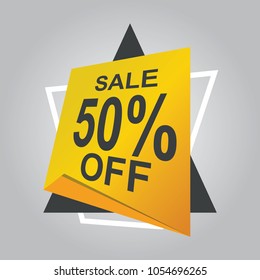 Vector sale banner design template