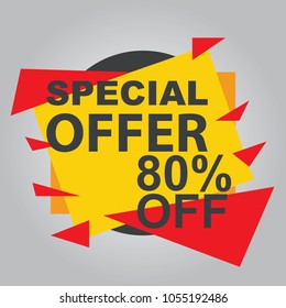 Vector sale banner design template