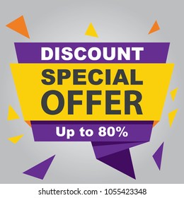 Vector sale banner design template