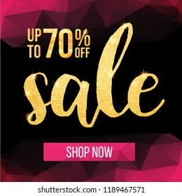 Vector sale banner. Design template. Modern fashion banner for applications or online services.