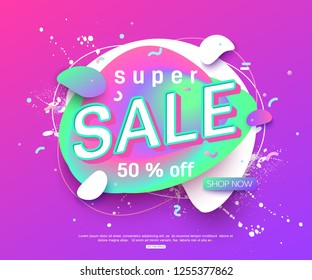 vector sale banner layout design for online shopping and printing