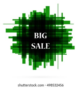 Vector sale banner on white background