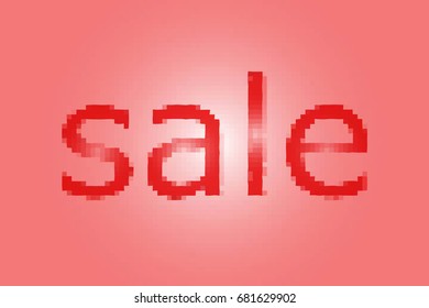 Vector sale banner, poster. Low poly colorful illustration
