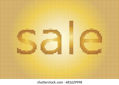 Vector sale banner, poster. Low poly colorful illustration
