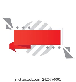 Vector sale banner red ribbon template