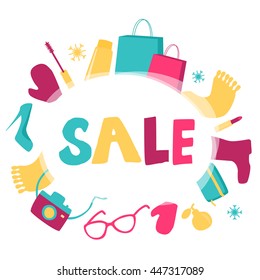 Vector sale banner template card