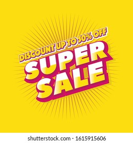 Vector sale banner template design. big sale special offer. End of season banner. Web element.