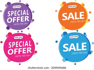 Vector sale banner template design. Super sale special offer. End of season banner. Web element