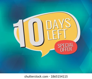 vector sale banner template with saying '10 days left special offer'