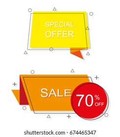 Vector sale banner.Sale banner template design.