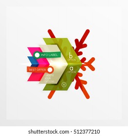 Vector sale Christmas banner template. For banners, business backgrounds and presentations