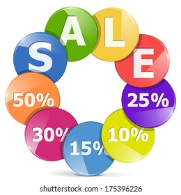 Vector Sale Concept isolated on white background